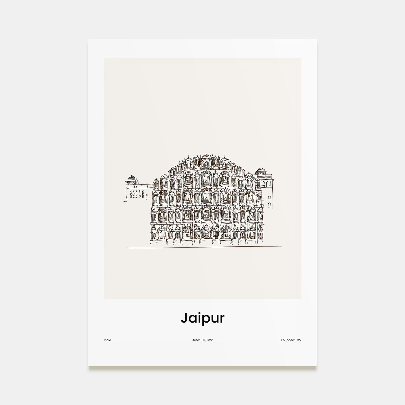 Jaipur Drawn Poster