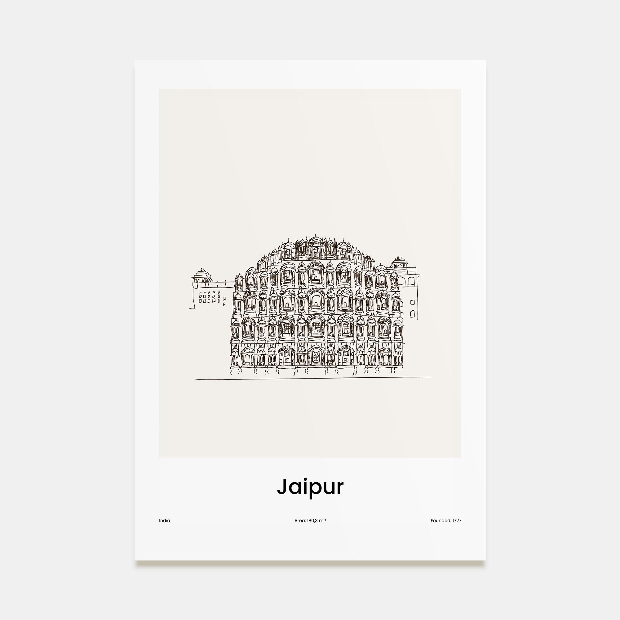Jaipur Drawn Poster