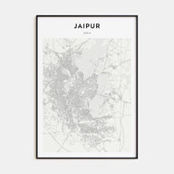 Jaipur Map Portrait Poster