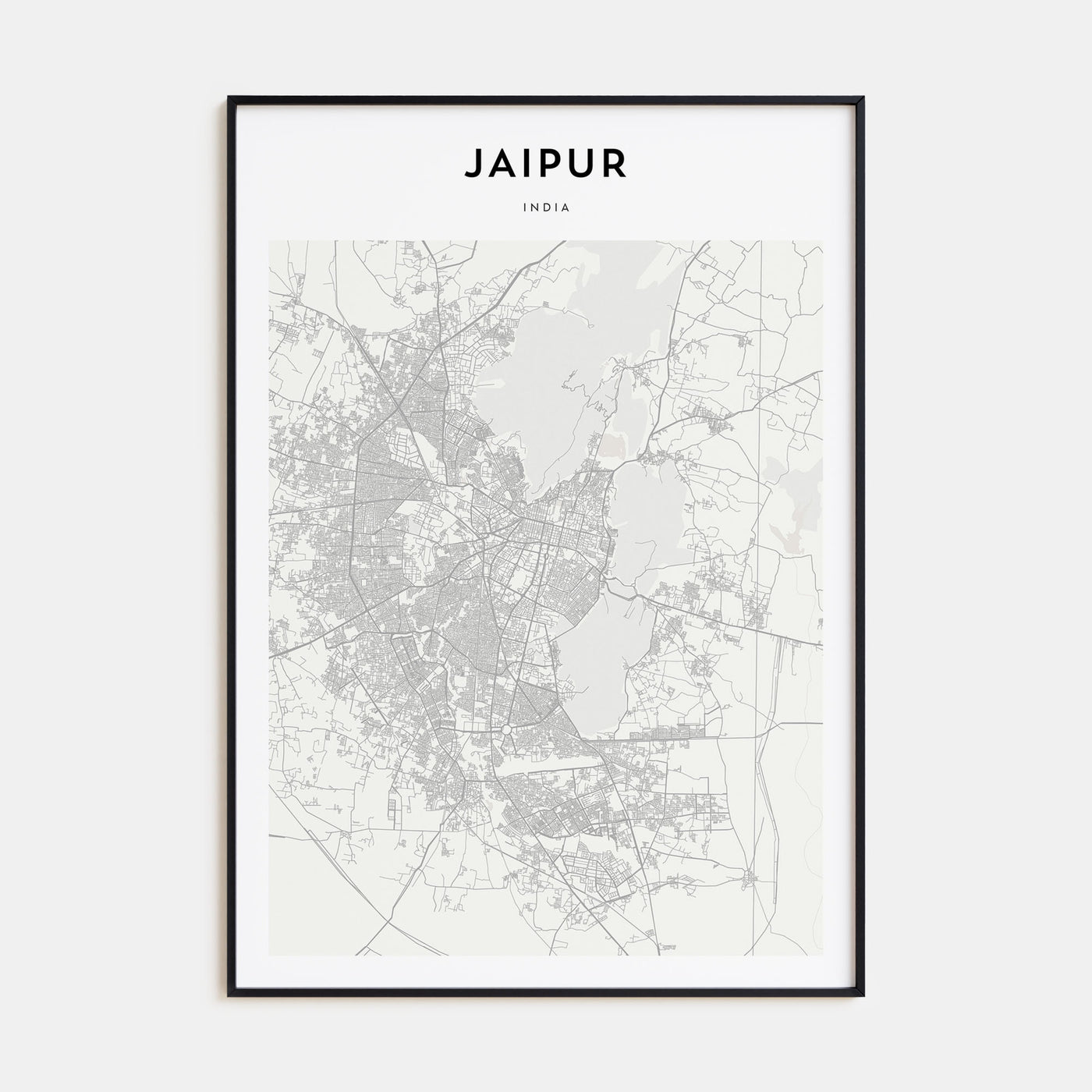Jaipur Map Portrait Poster
