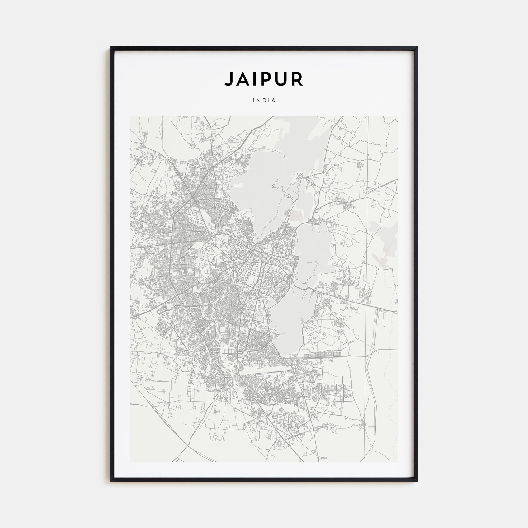 Jaipur Map Portrait Poster