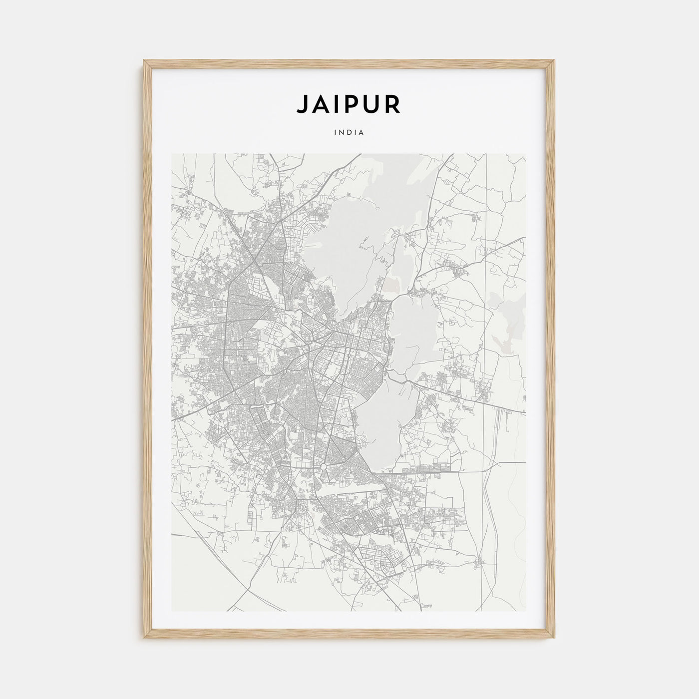 Jaipur Map Portrait Poster
