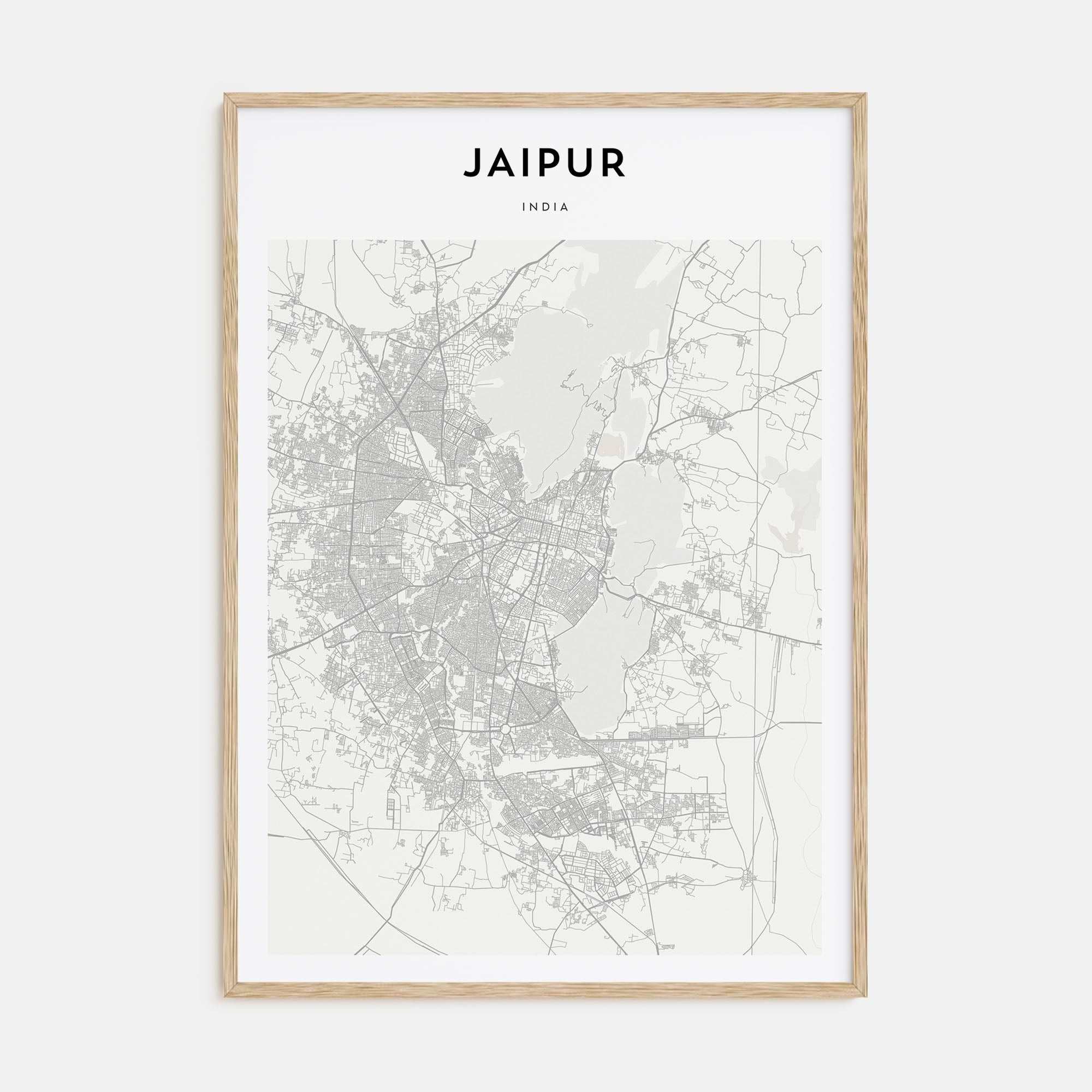 Jaipur Map Portrait Poster