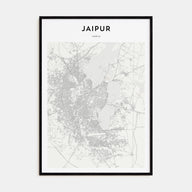 Jaipur Map Portrait Poster