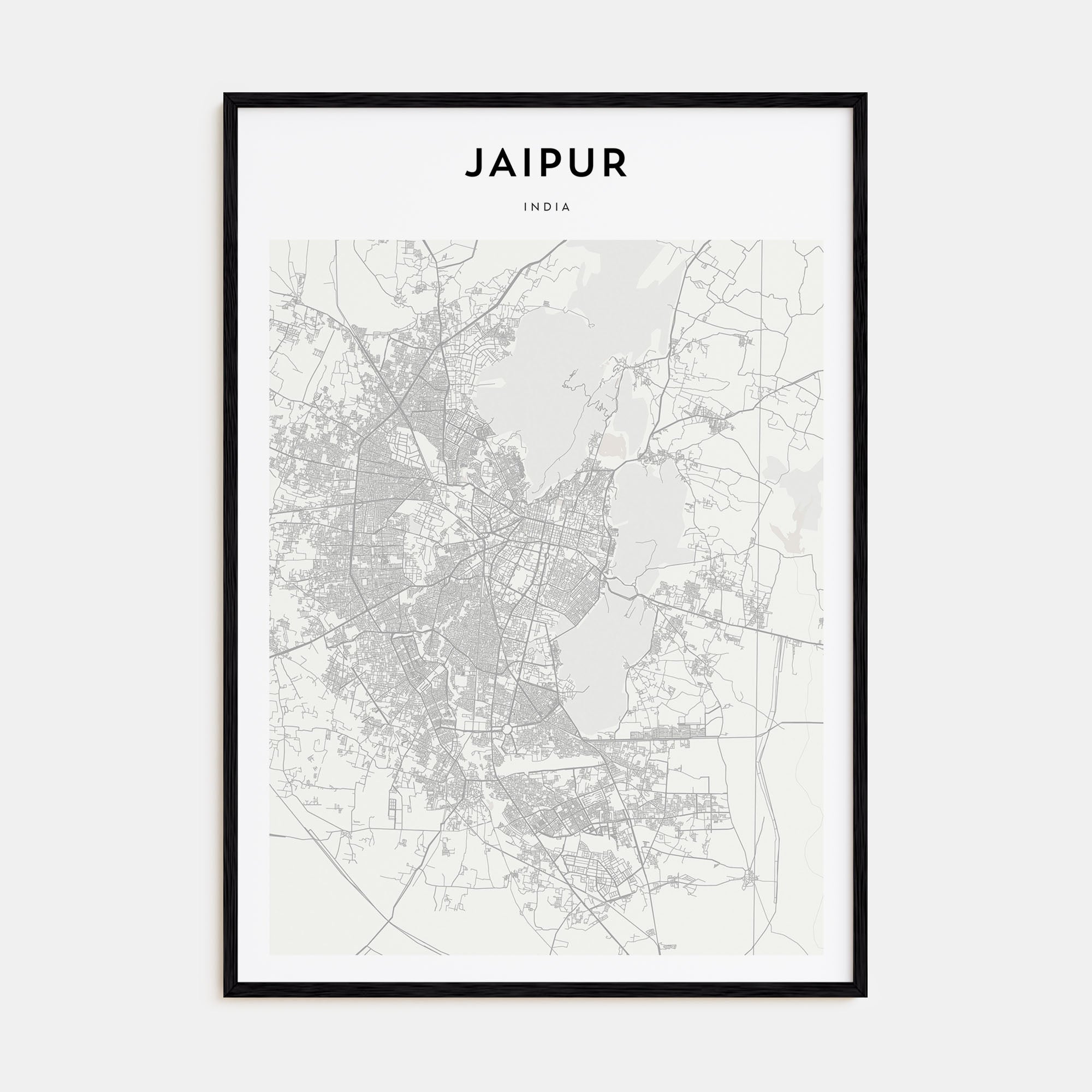 Jaipur Map Portrait Poster