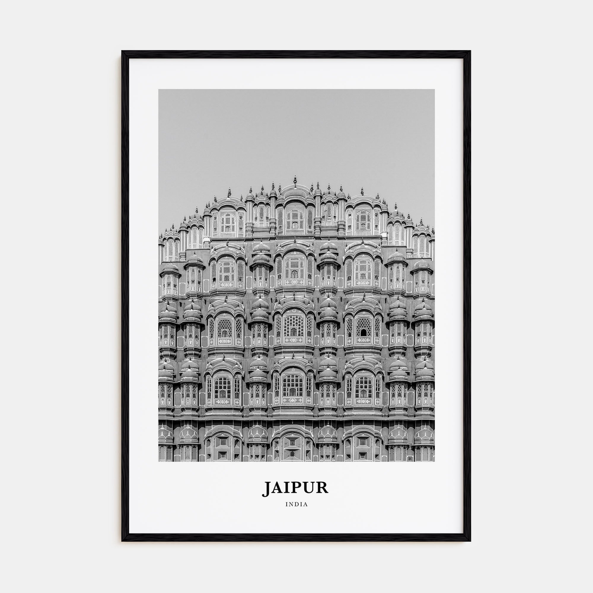 Jaipur Portrait B&W Poster
