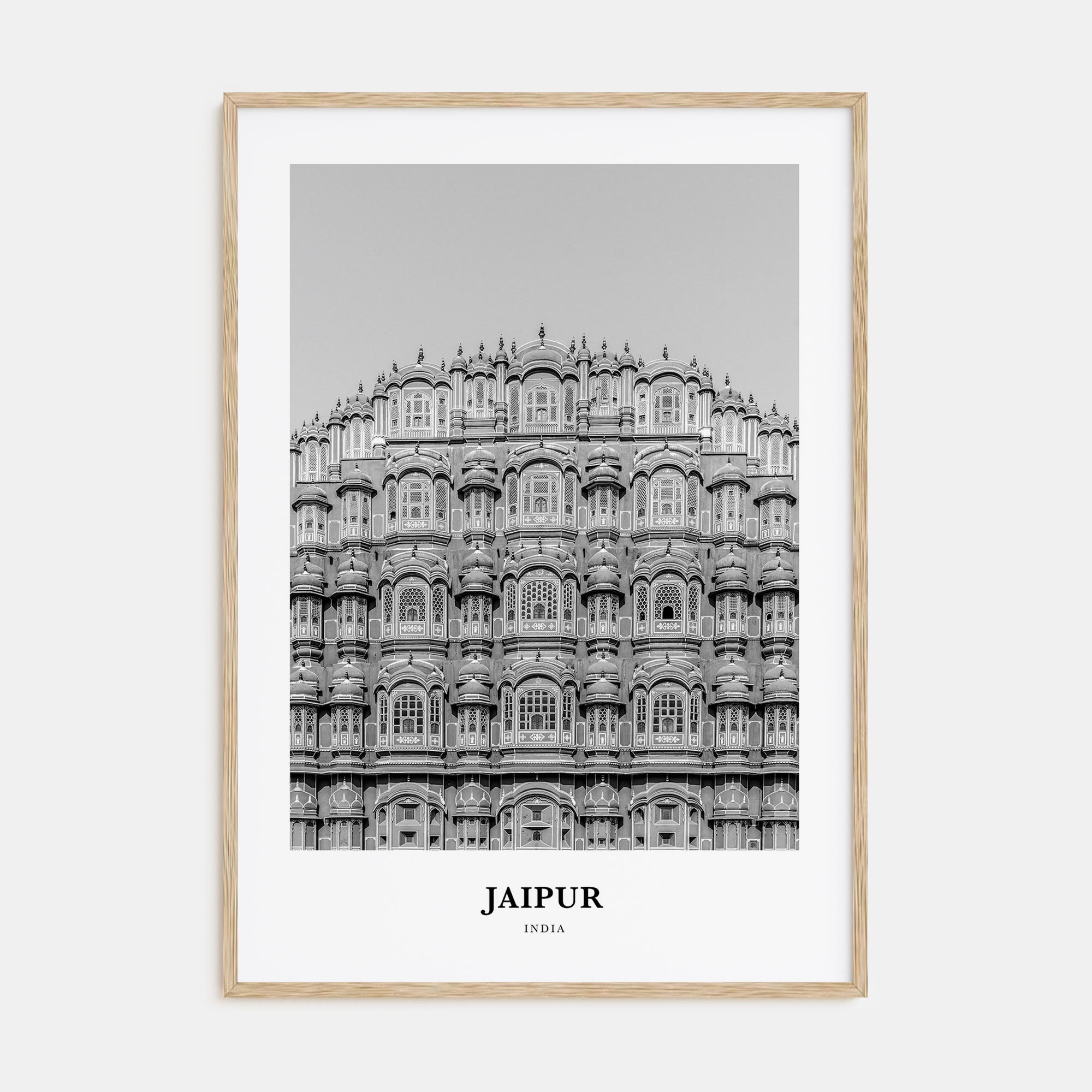 Jaipur Portrait B&W Poster