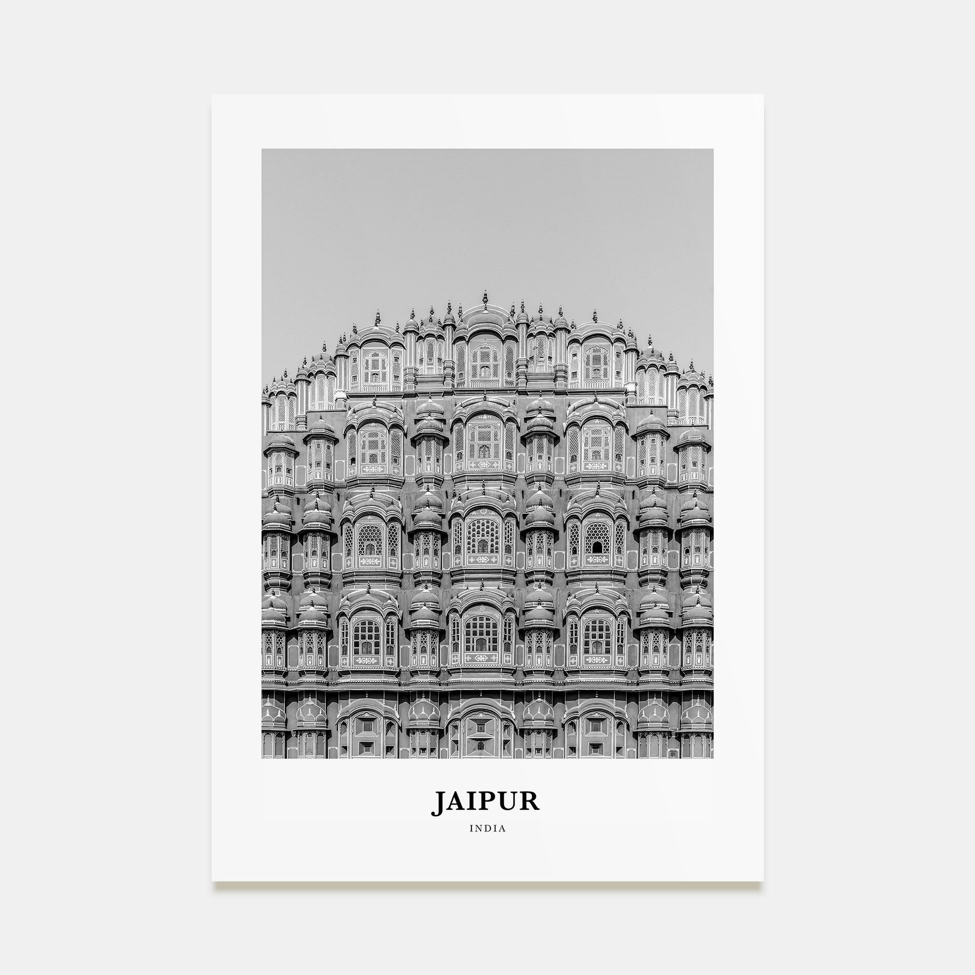 Jaipur Portrait B&W Poster