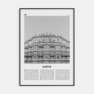 Jaipur Travel B&W Poster