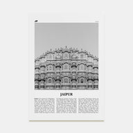 Jaipur Travel B&W Poster