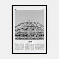 Jaipur Travel B&W Poster