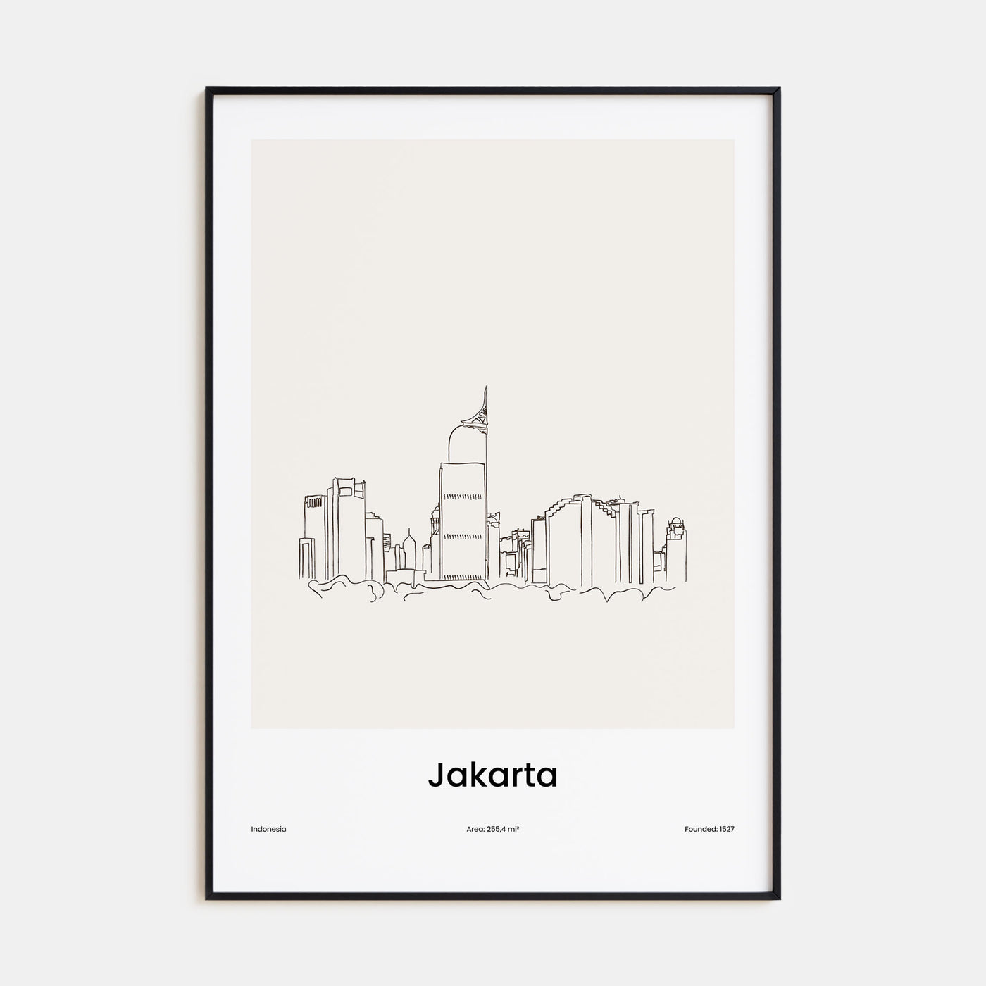 Jakarta Drawn Poster