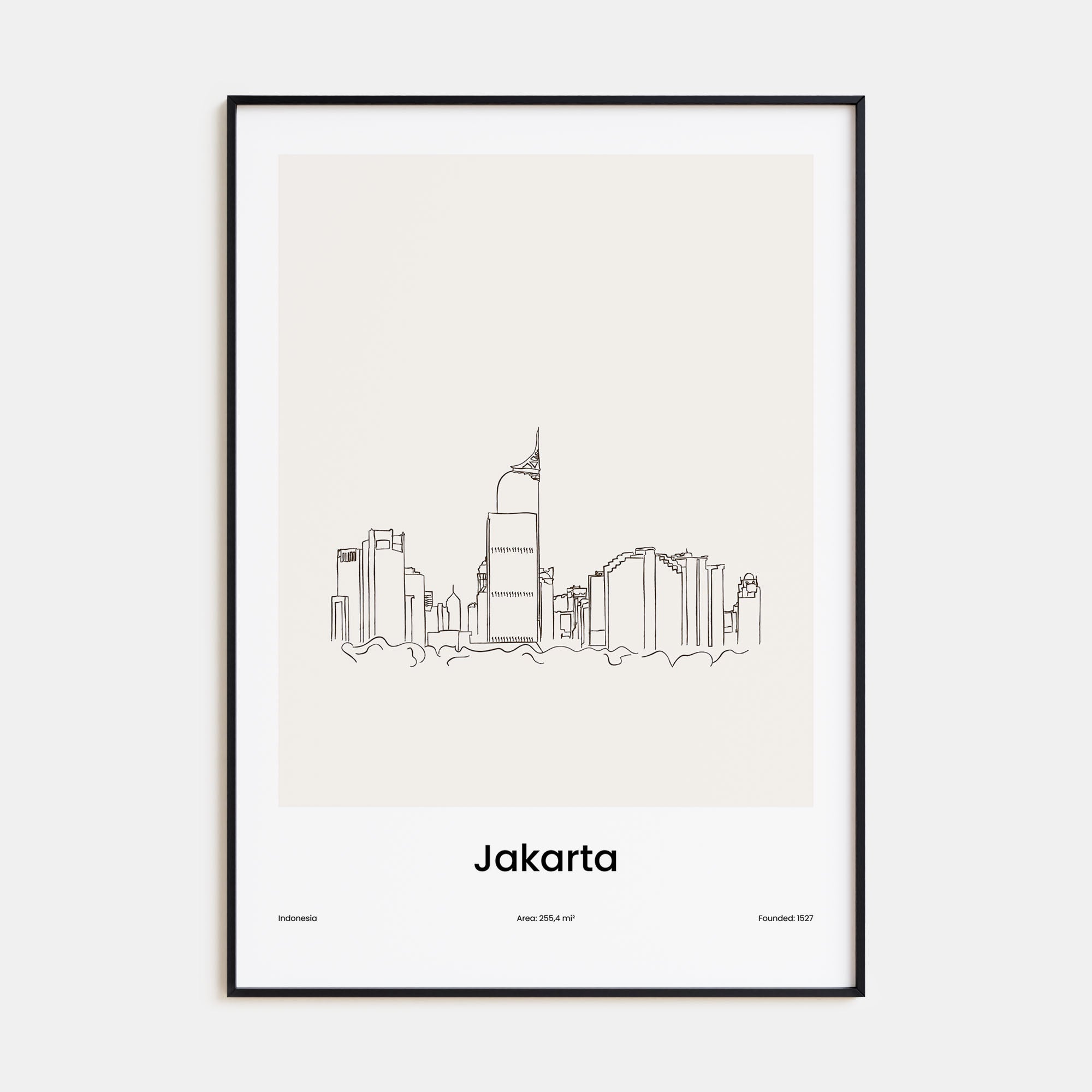 Jakarta Drawn Poster
