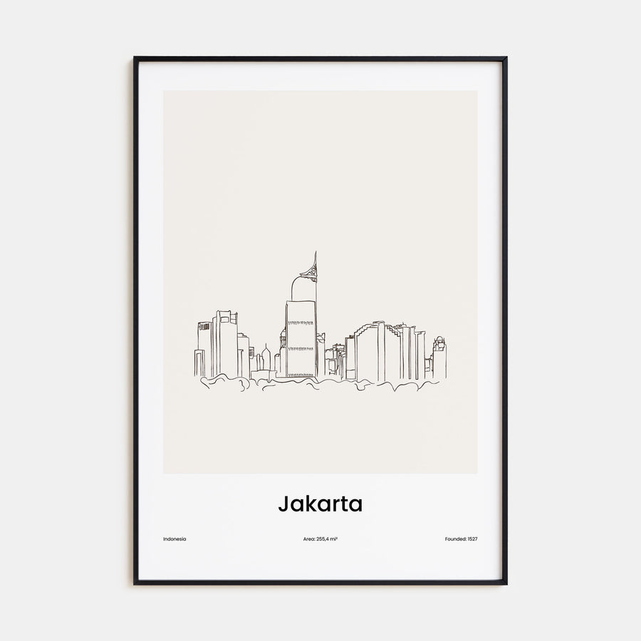 Jakarta Drawn Poster