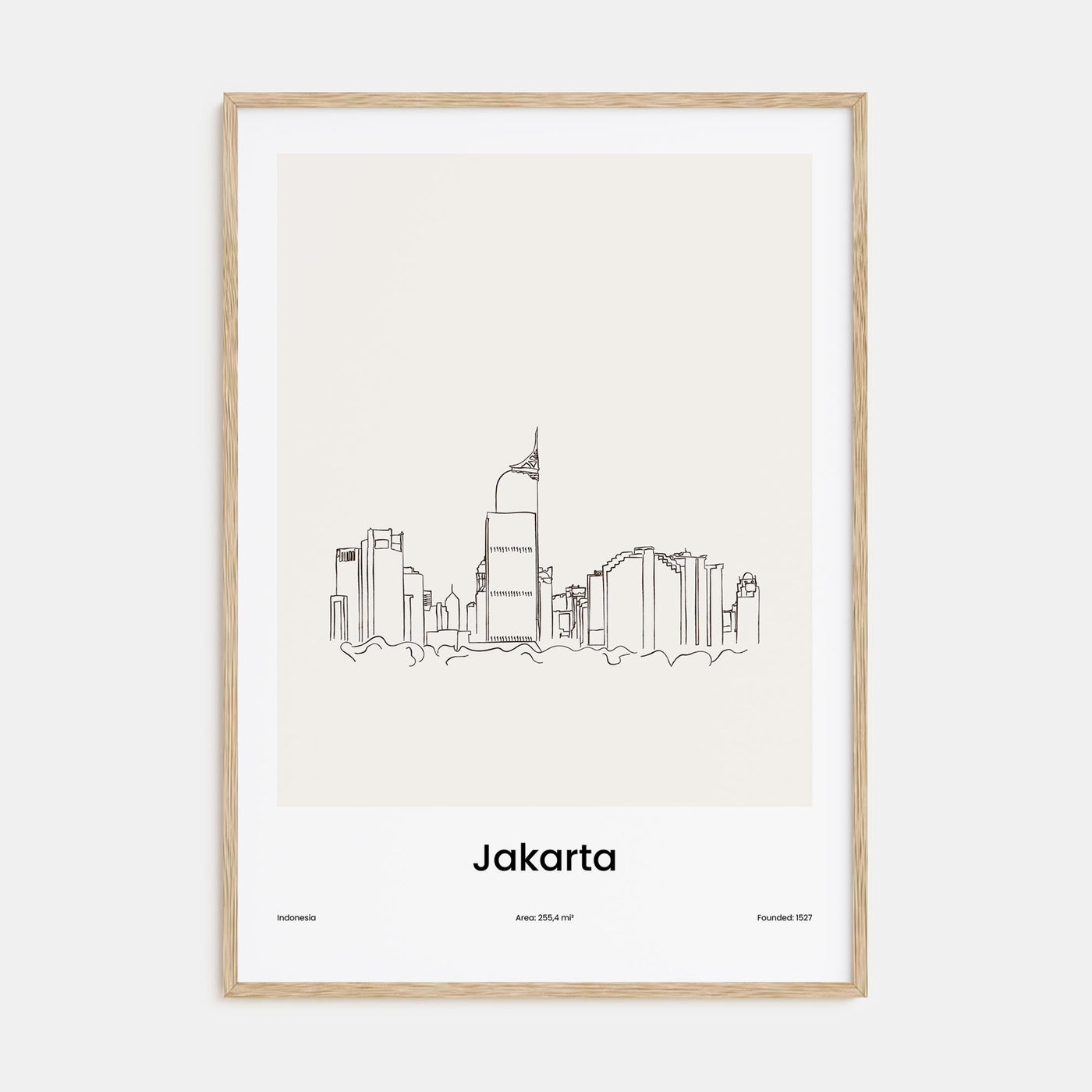 Jakarta Drawn Poster
