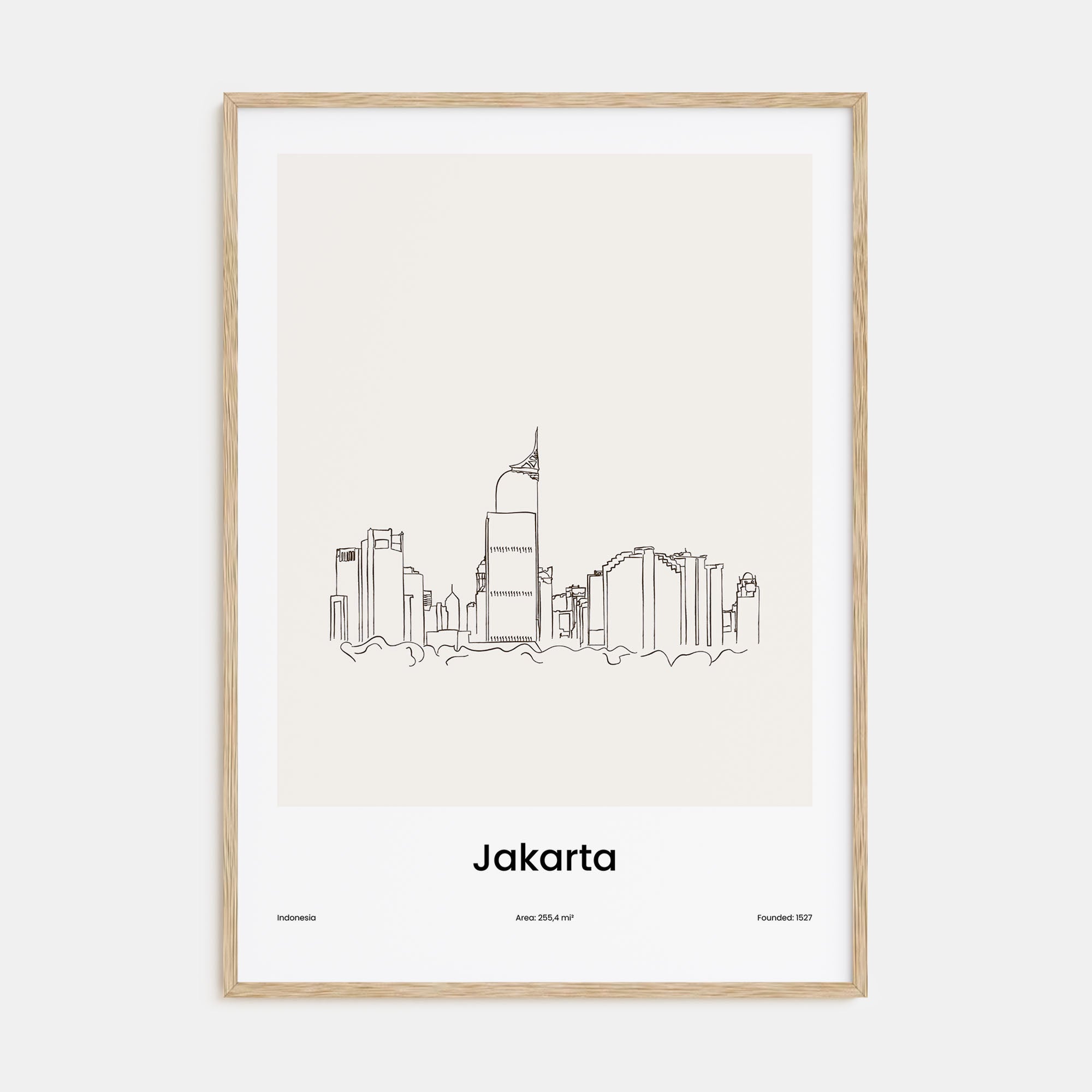 Jakarta Drawn Poster