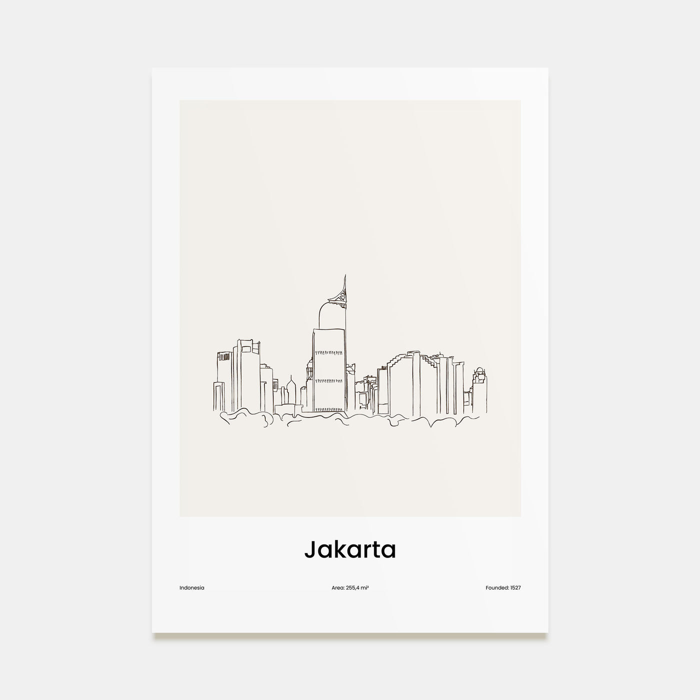 Jakarta Drawn Poster