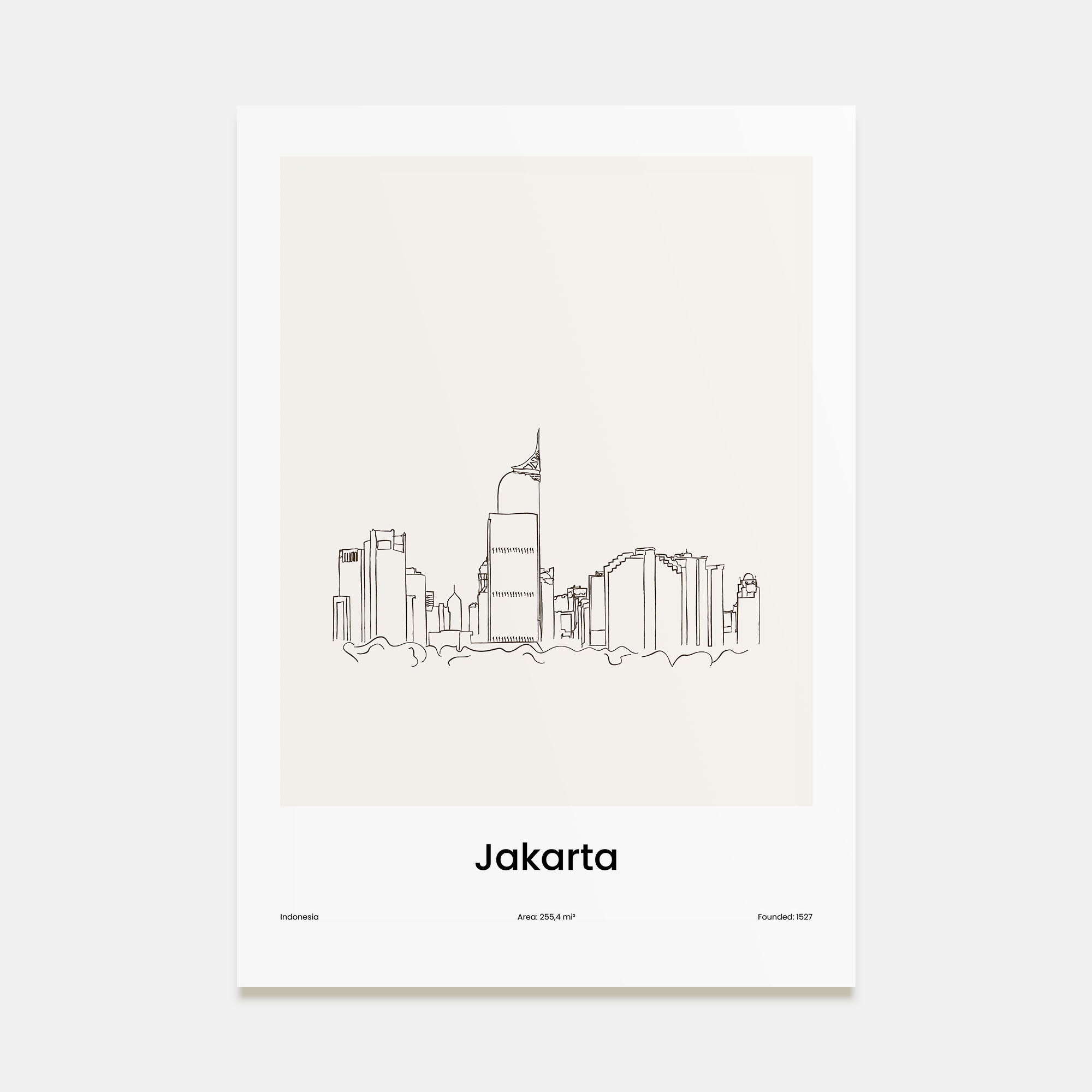 Jakarta Drawn Poster