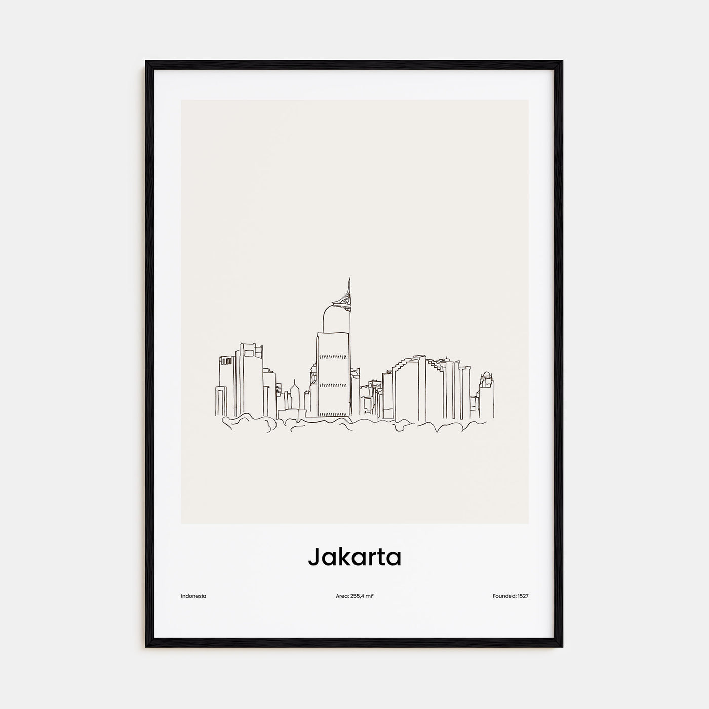 Jakarta Drawn Poster