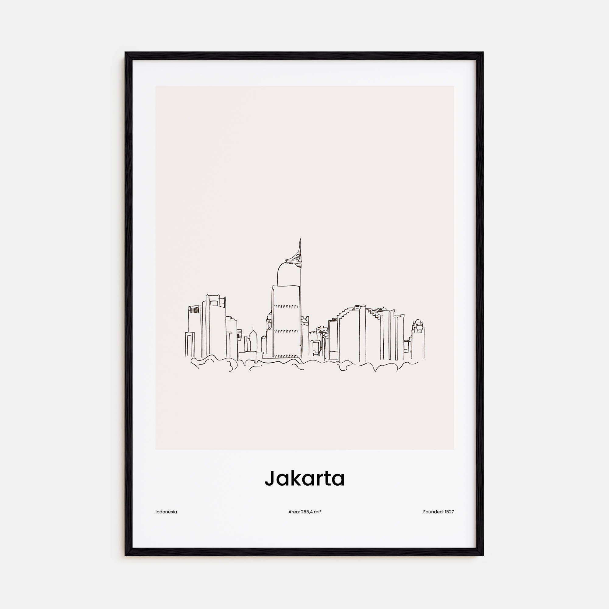 Jakarta Drawn Poster