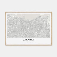 Jakarta Map Landscape Poster