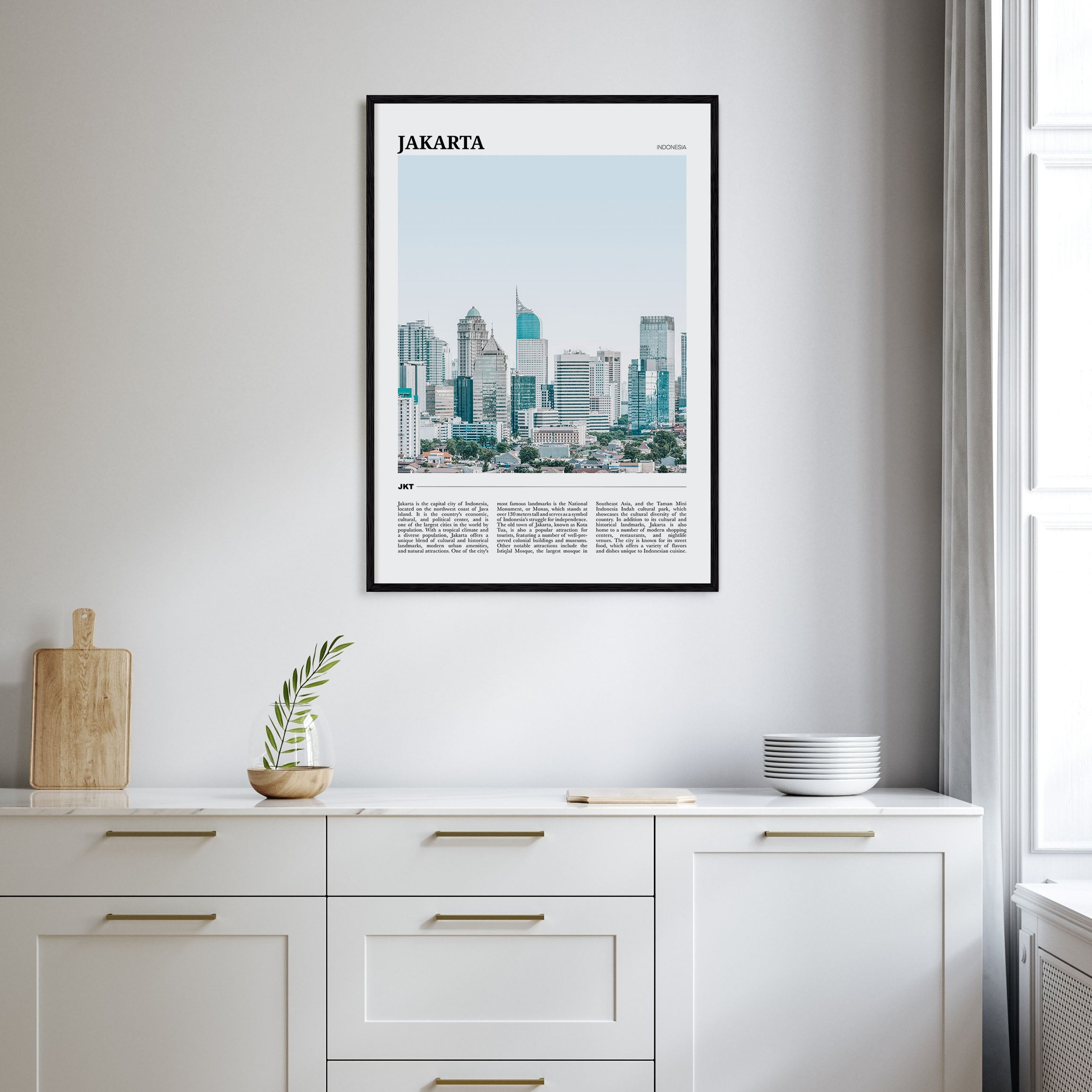 Jakarta Travel Color Poster