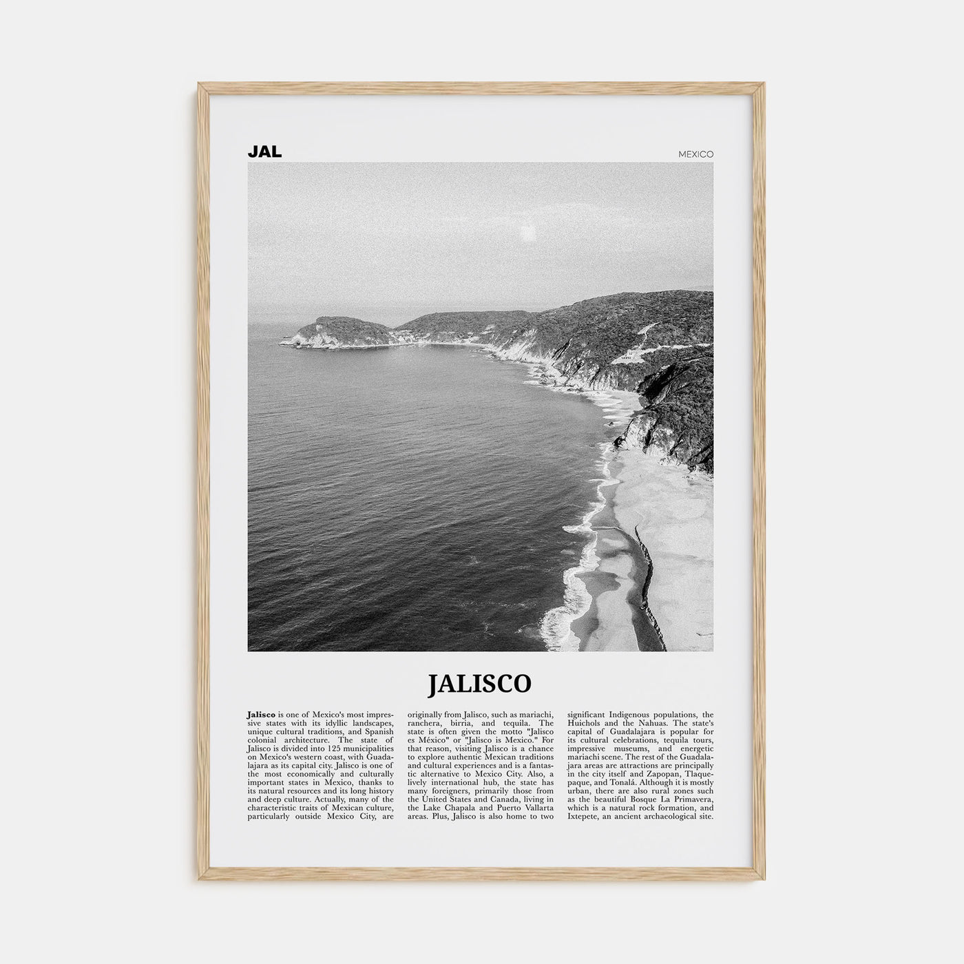 Jalisco Travel B&W No 2 Poster