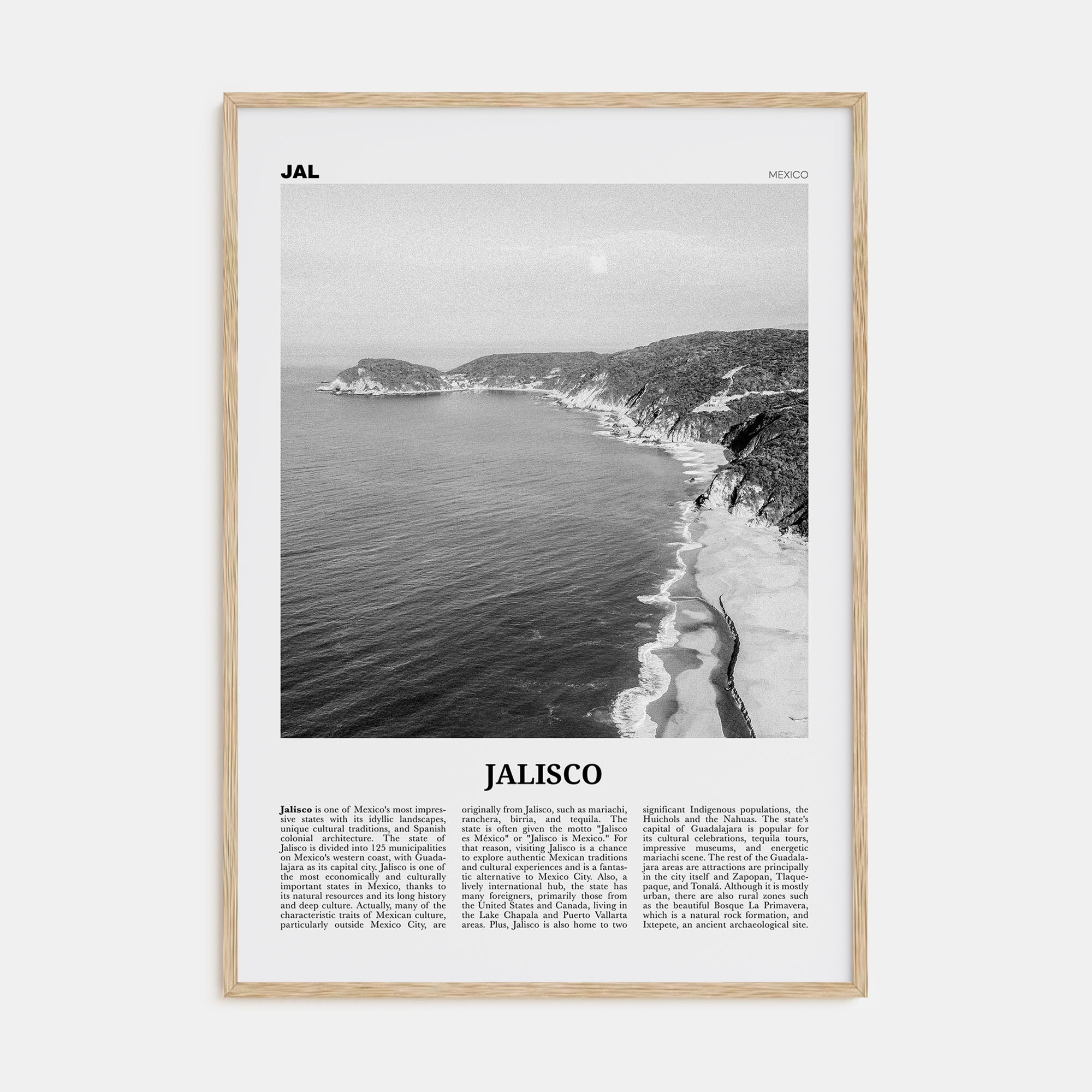 Jalisco Travel B&W No 2 Poster