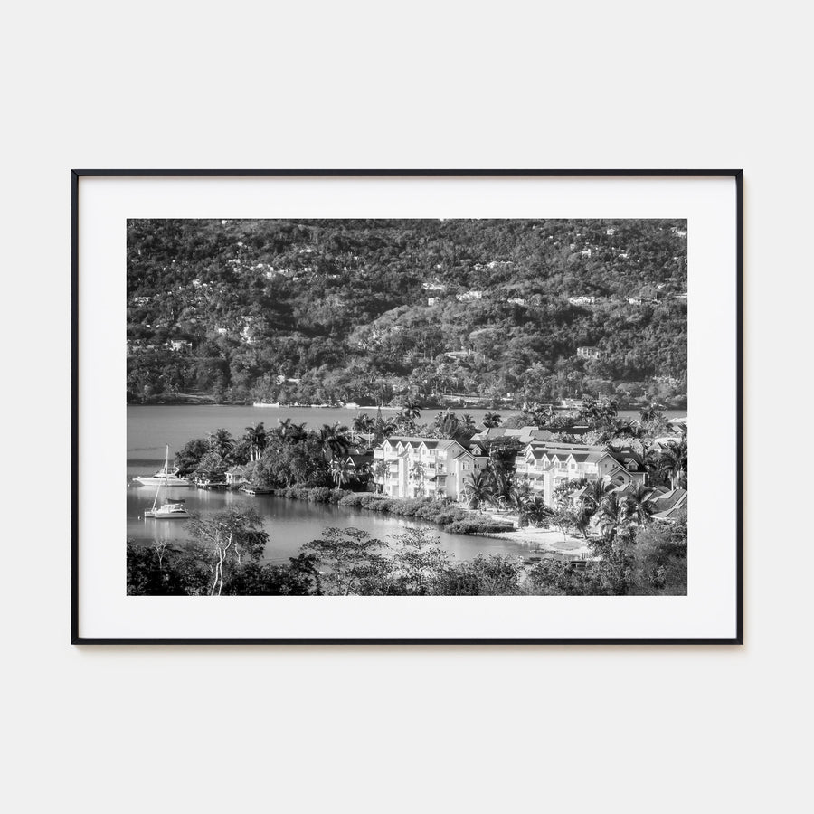 Jamaica Landscape B&W Poster