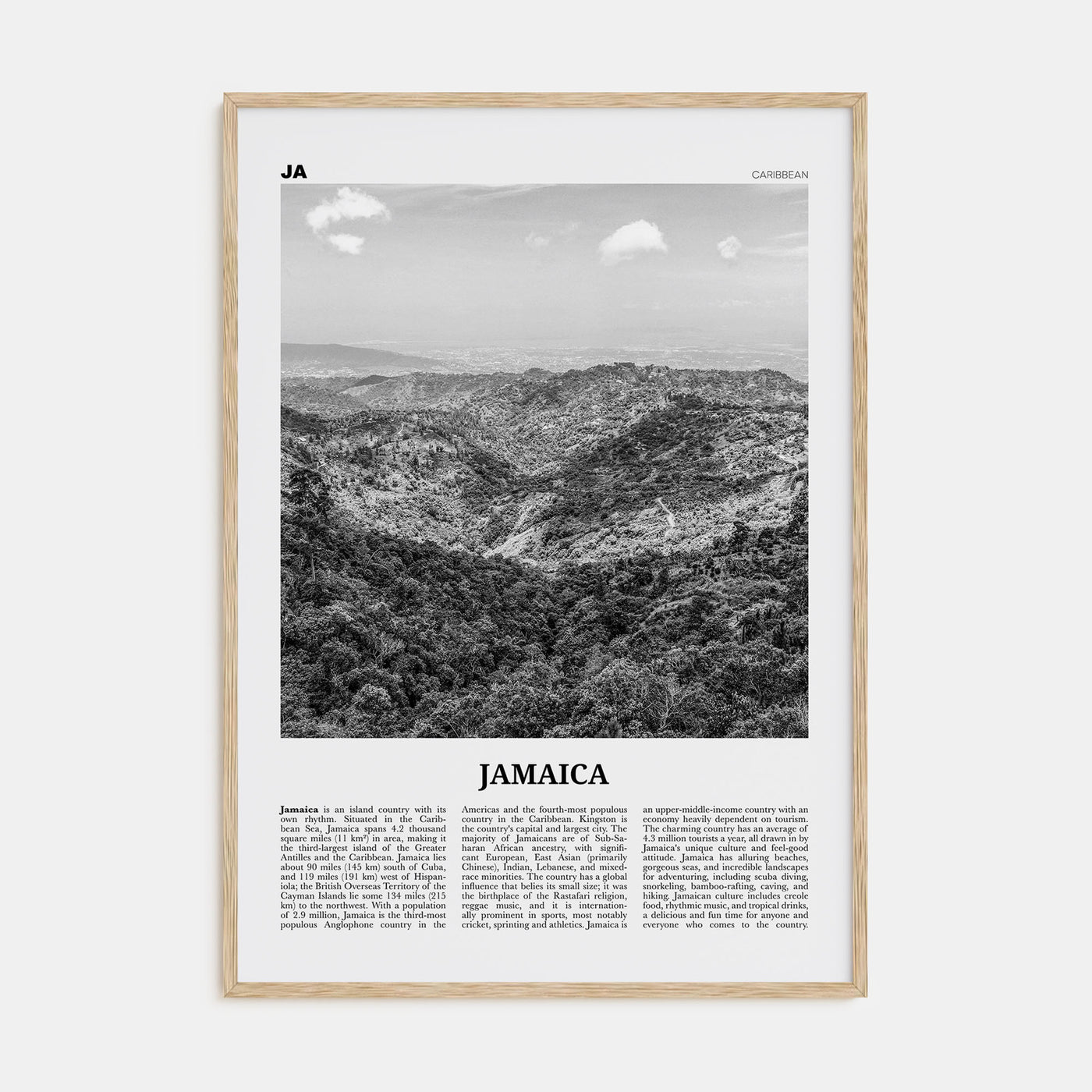 Jamaica Travel B&W No 2 Poster