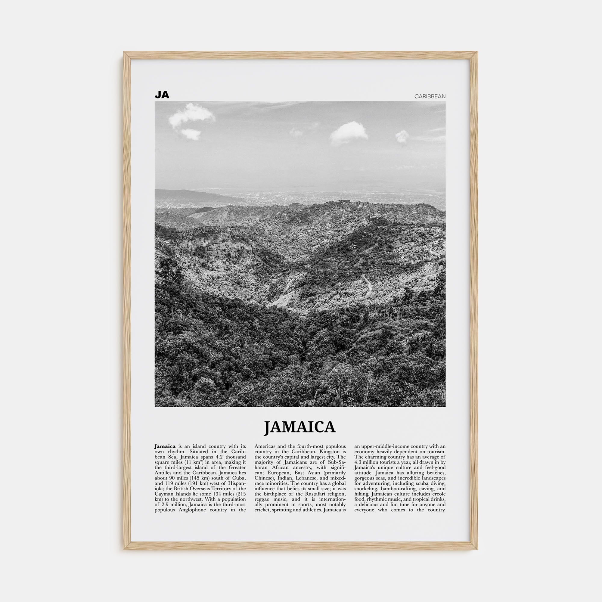 Jamaica Travel B&W No 2 Poster