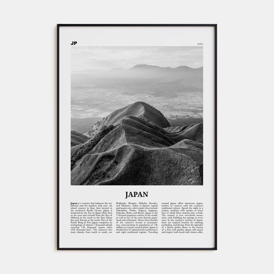 Japan Travel B&W No 3 Poster