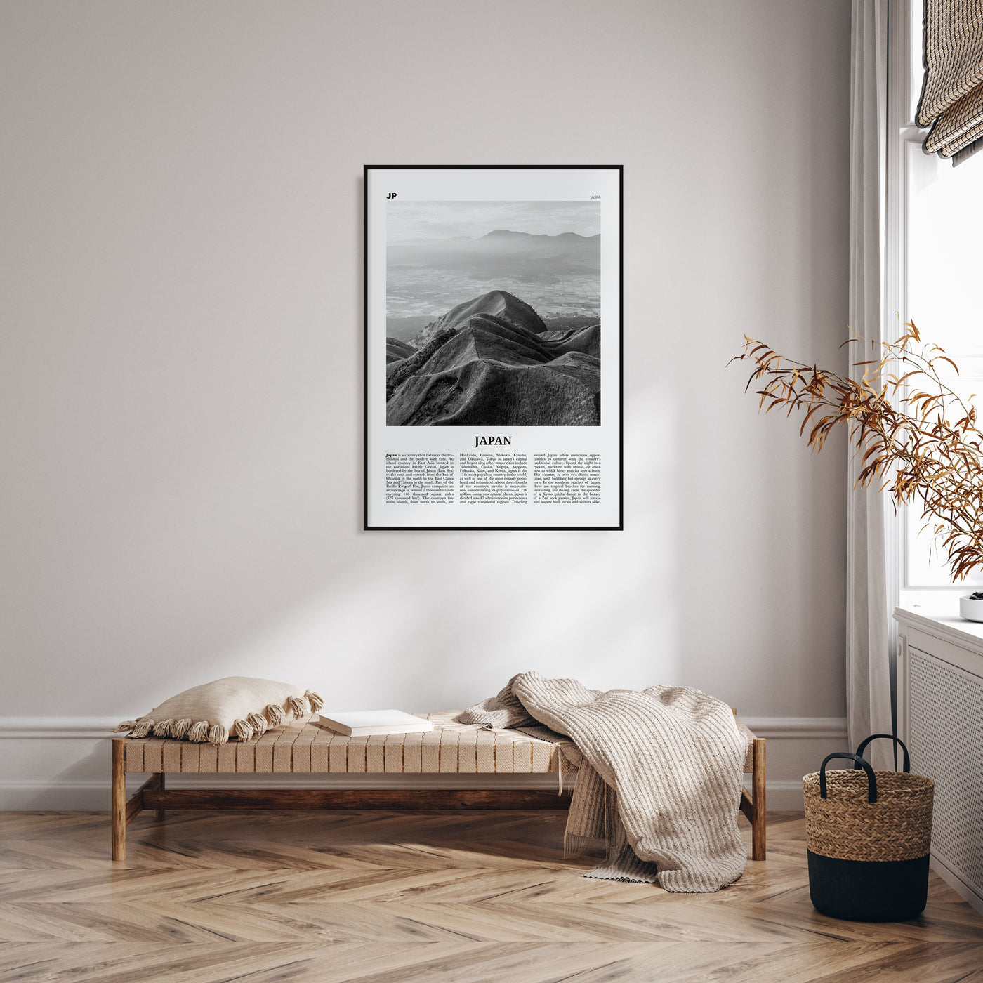 Japan Travel B&W No 3 Poster