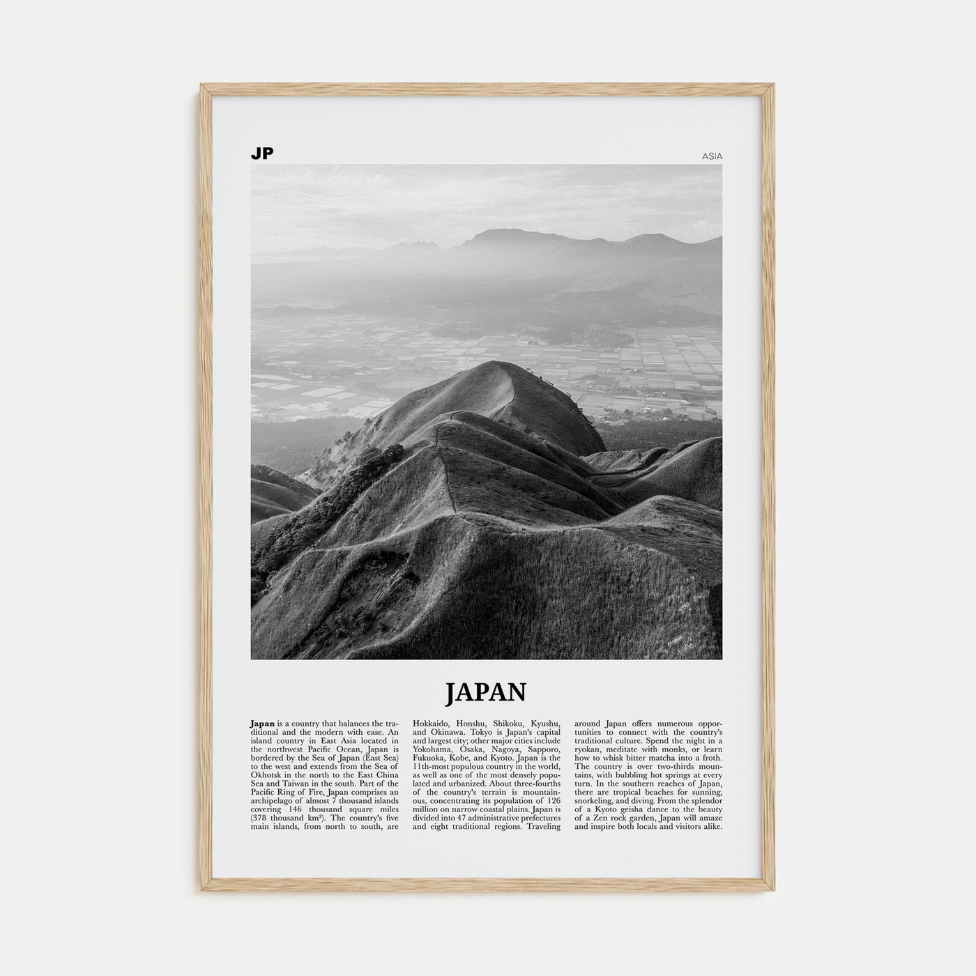 Japan Travel B&W No 3 Poster