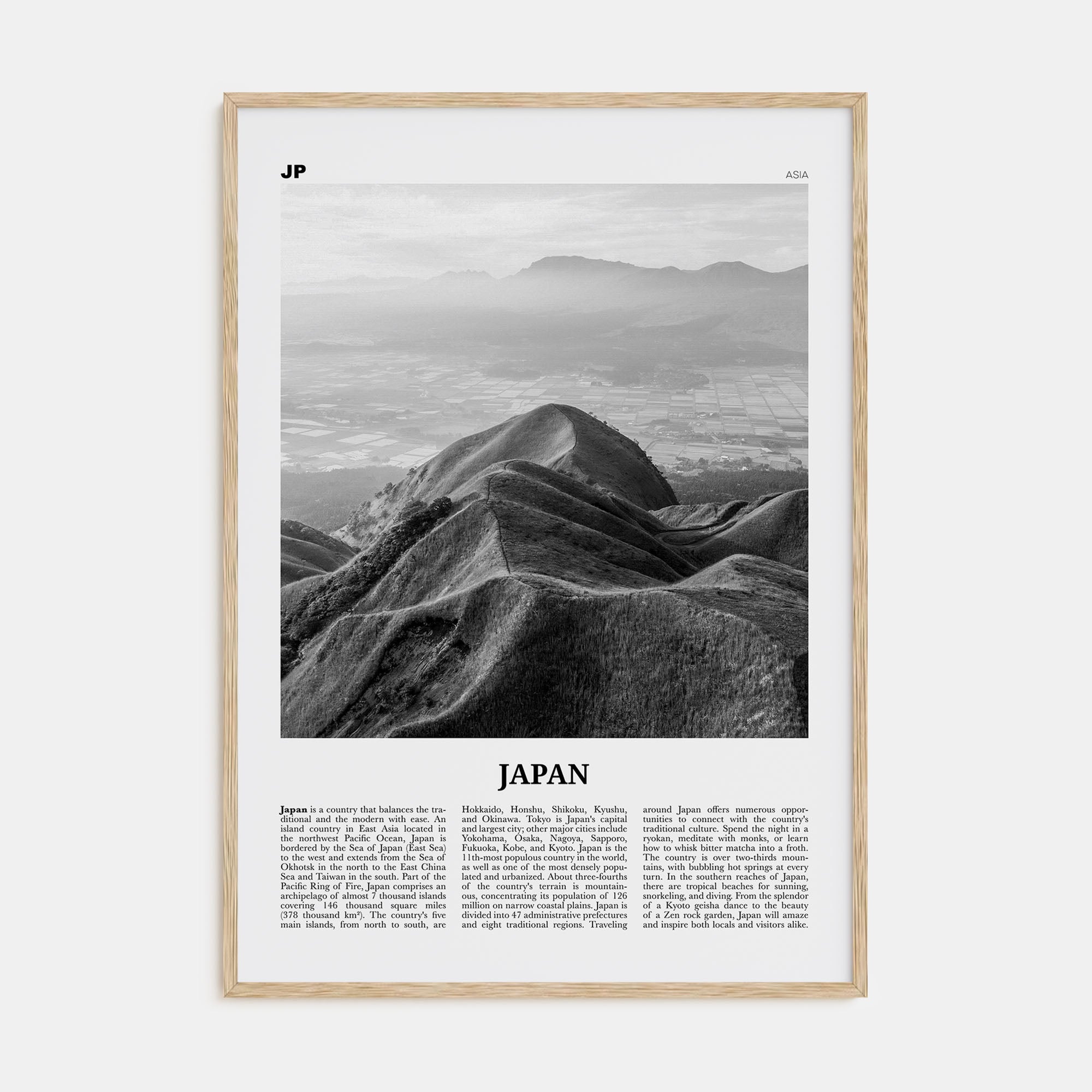Japan Travel B&W No 3 Poster