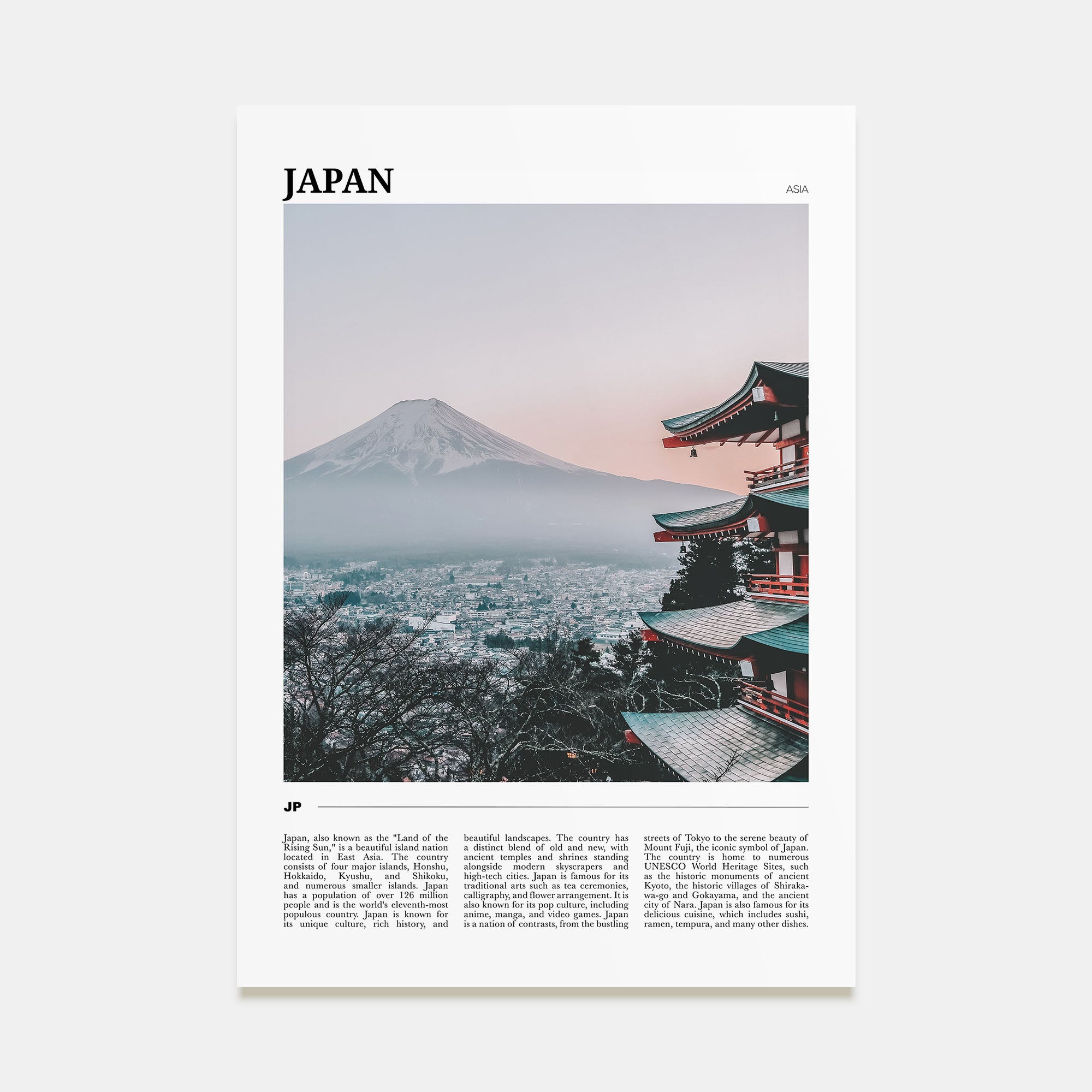Japan Travel Color Poster