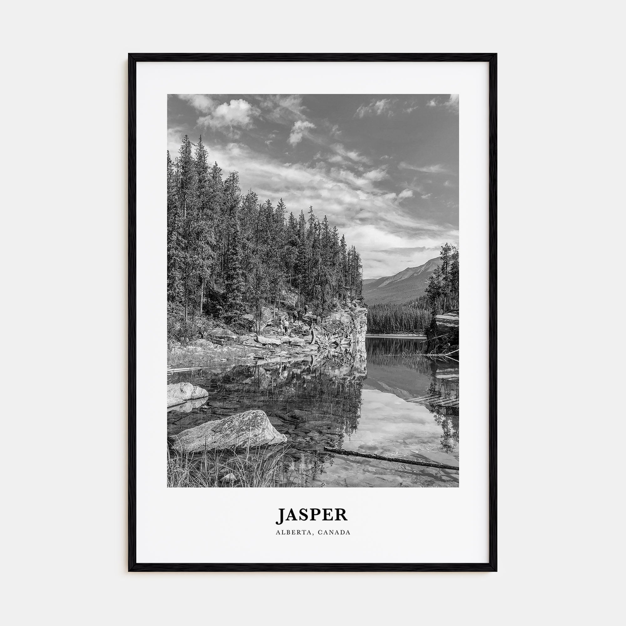 Jasper National Park Portrait B&W Poster