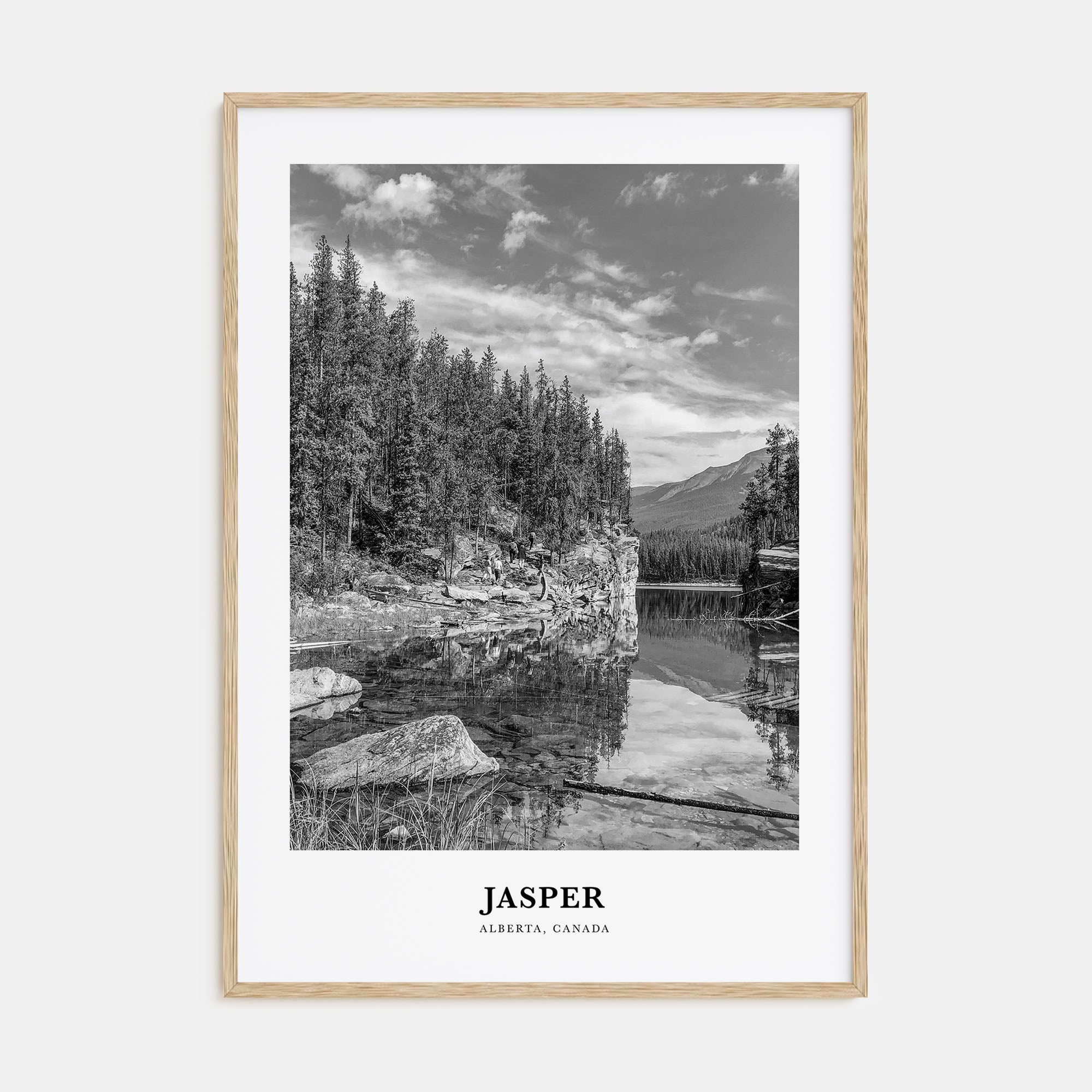 Jasper National Park Portrait B&W Poster