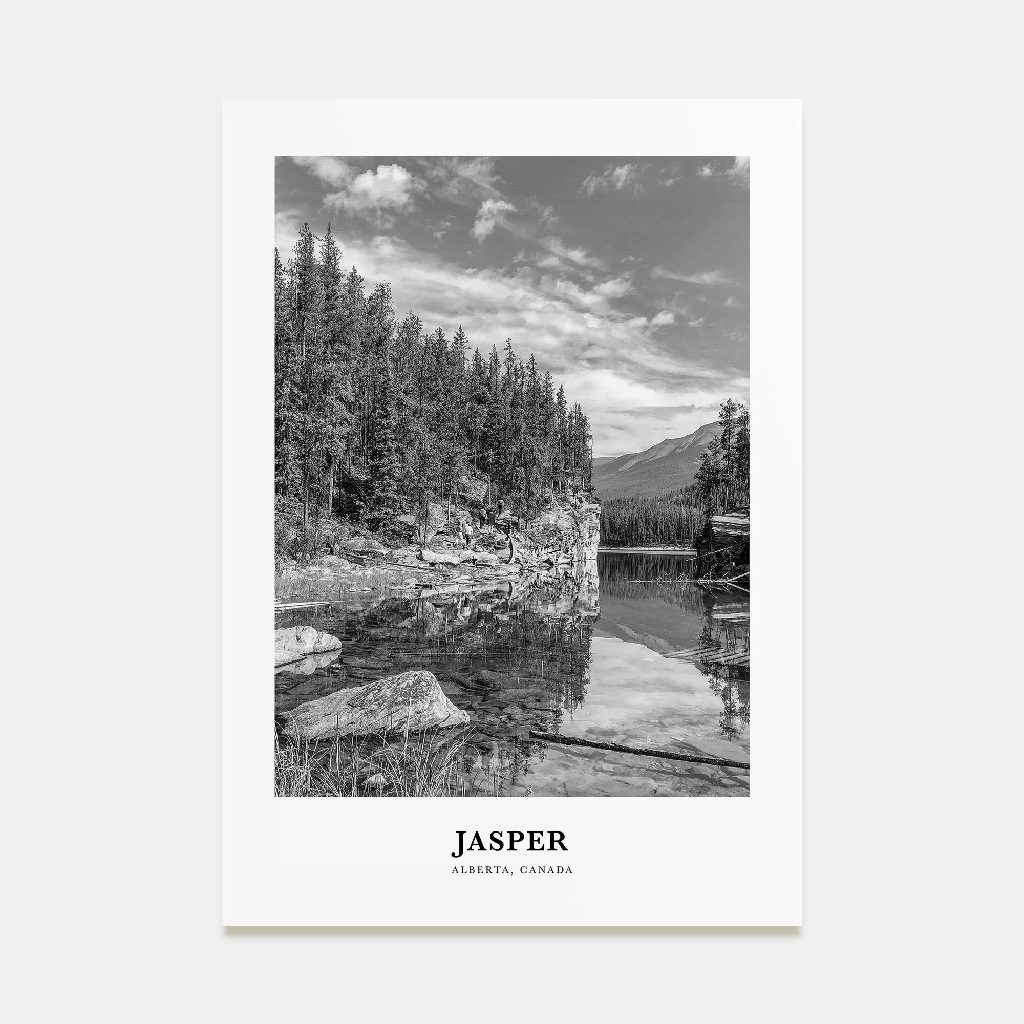 Jasper National Park Portrait B&W Poster