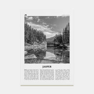 Jasper National Park Travel B&W Poster