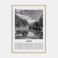 Jasper National Park Travel B&W Poster
