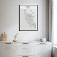 Jeddah Map Portrait Poster