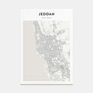Jeddah Map Portrait Poster