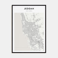 Jeddah Map Portrait Poster
