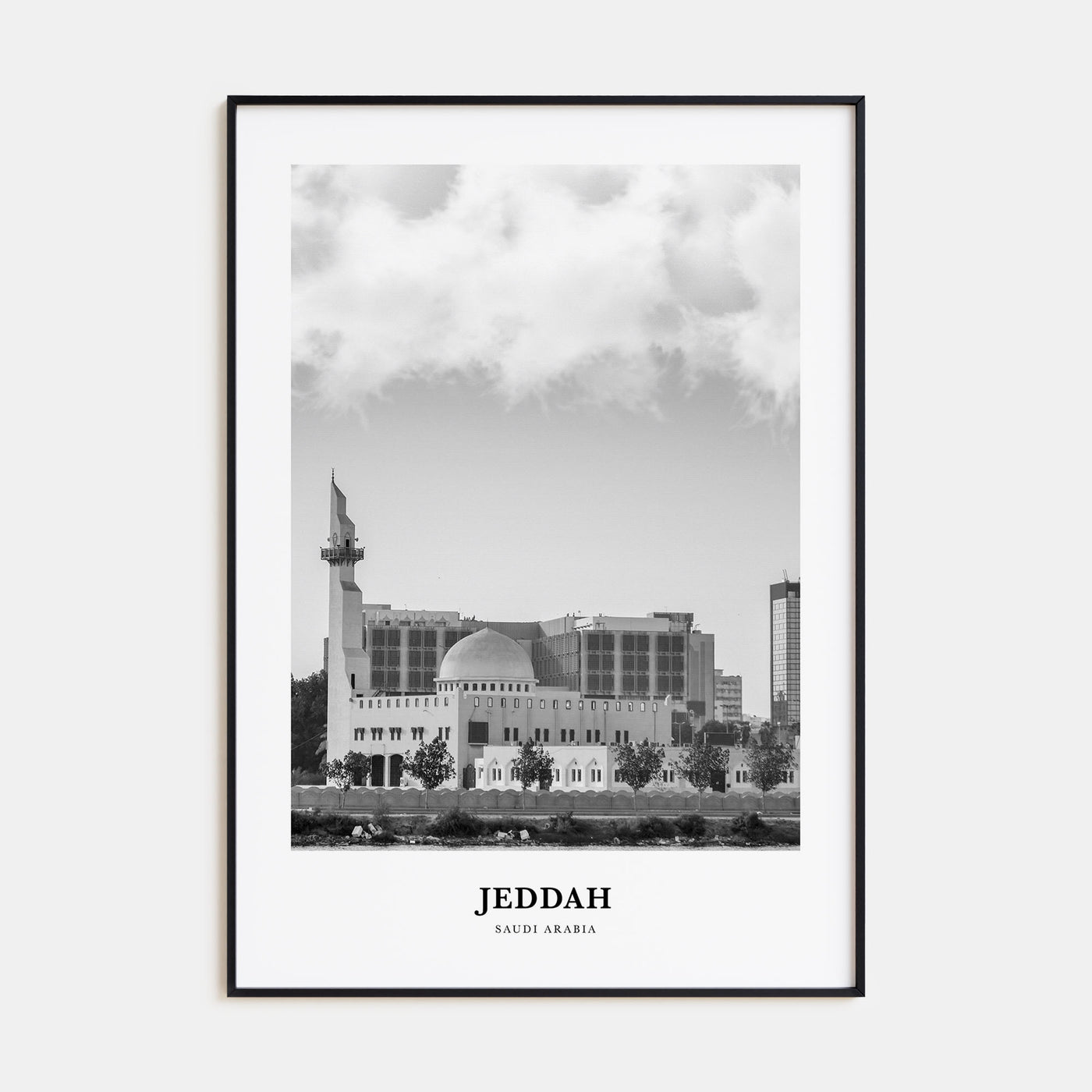 Jeddah Portrait B&W Poster