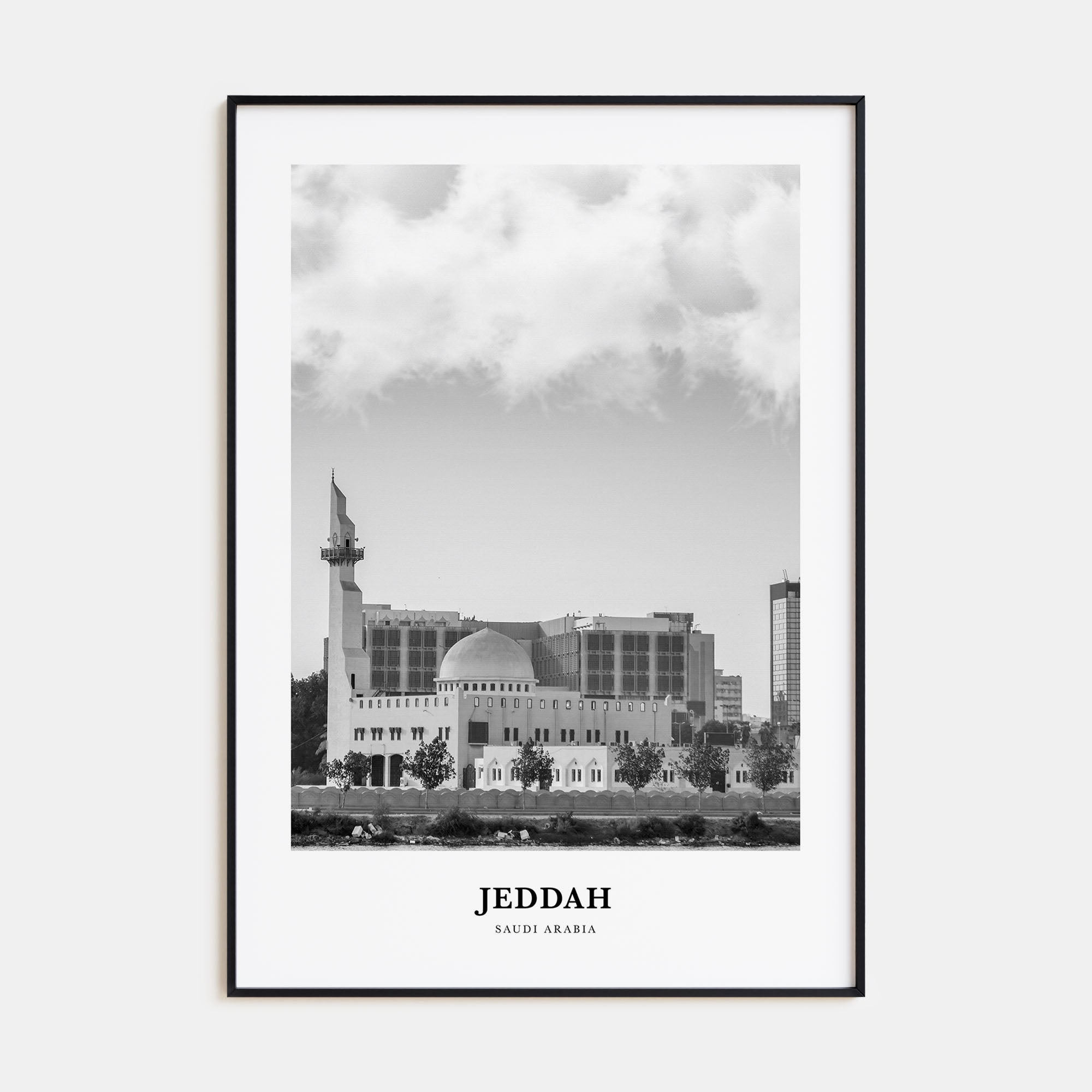 Jeddah Portrait B&W Poster