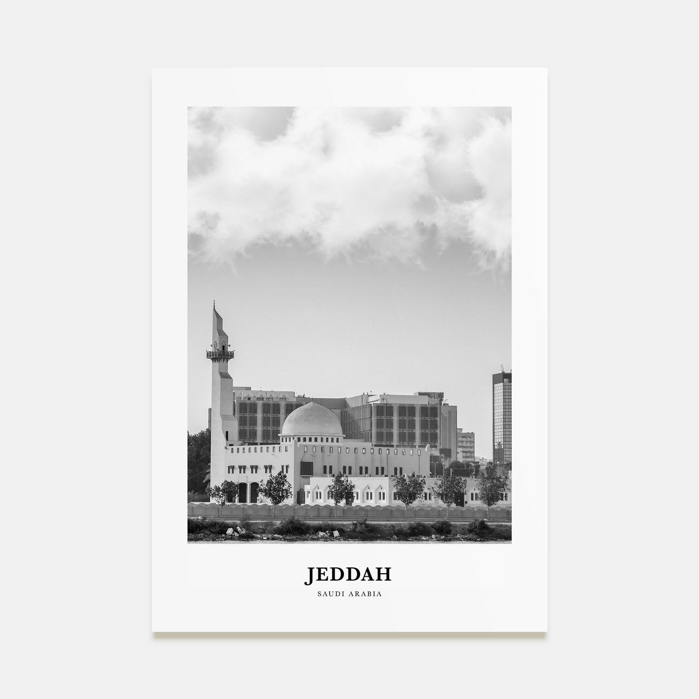 Jeddah Portrait B&W Poster