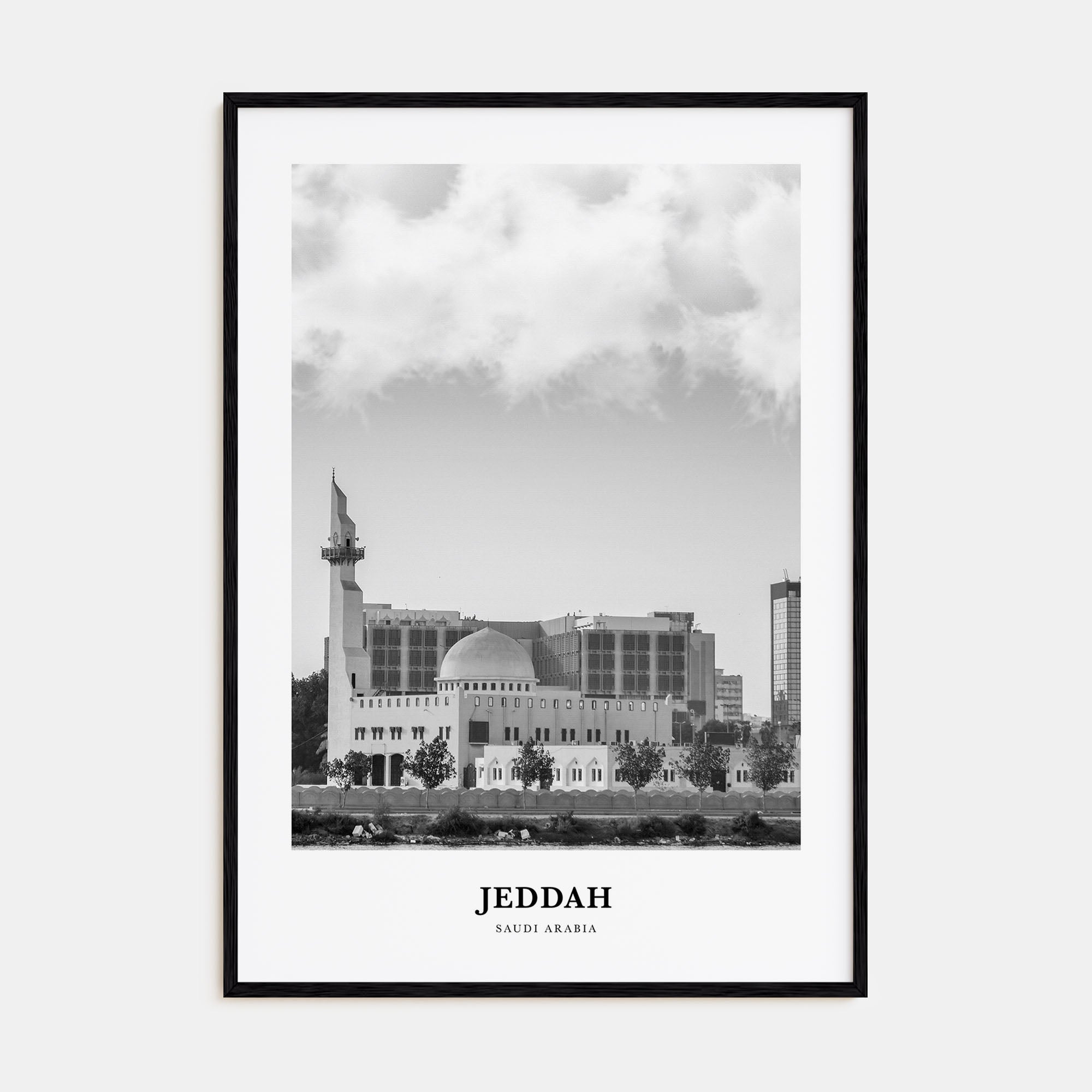 Jeddah Portrait B&W Poster