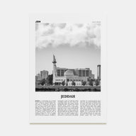 Jeddah Travel B&W Poster