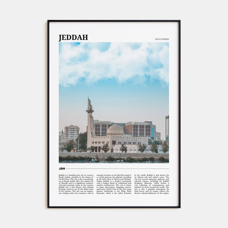Jeddah Travel Color Poster